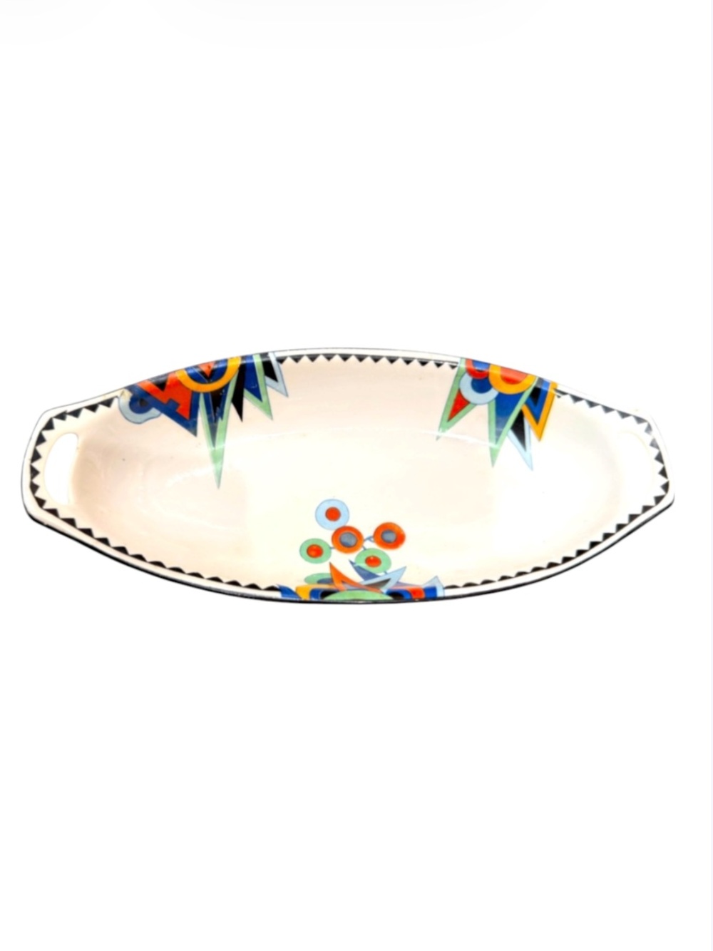 MCM Made in Germany White/Black Long Oval Olive Tray Trinket Dish ⭐️⭐️⭐️⭐️⭐️